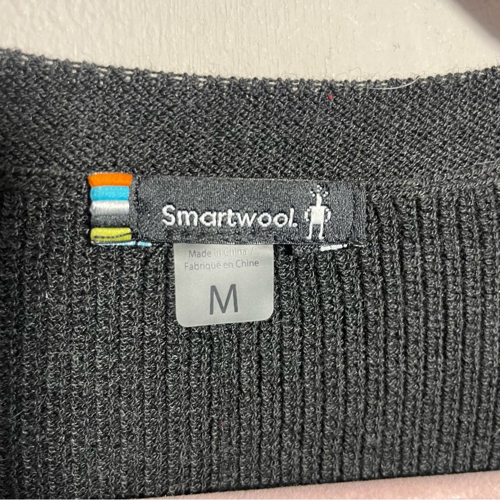 Smartwool Shadow Pine Black Cable Knit Sweater V-… - image 5